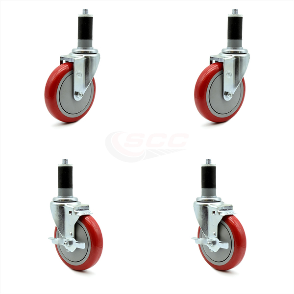 Service Caster Regency Work Table Caster Replacement Set REG-EX20S514-PPUB-RED-112-2-TLB-2